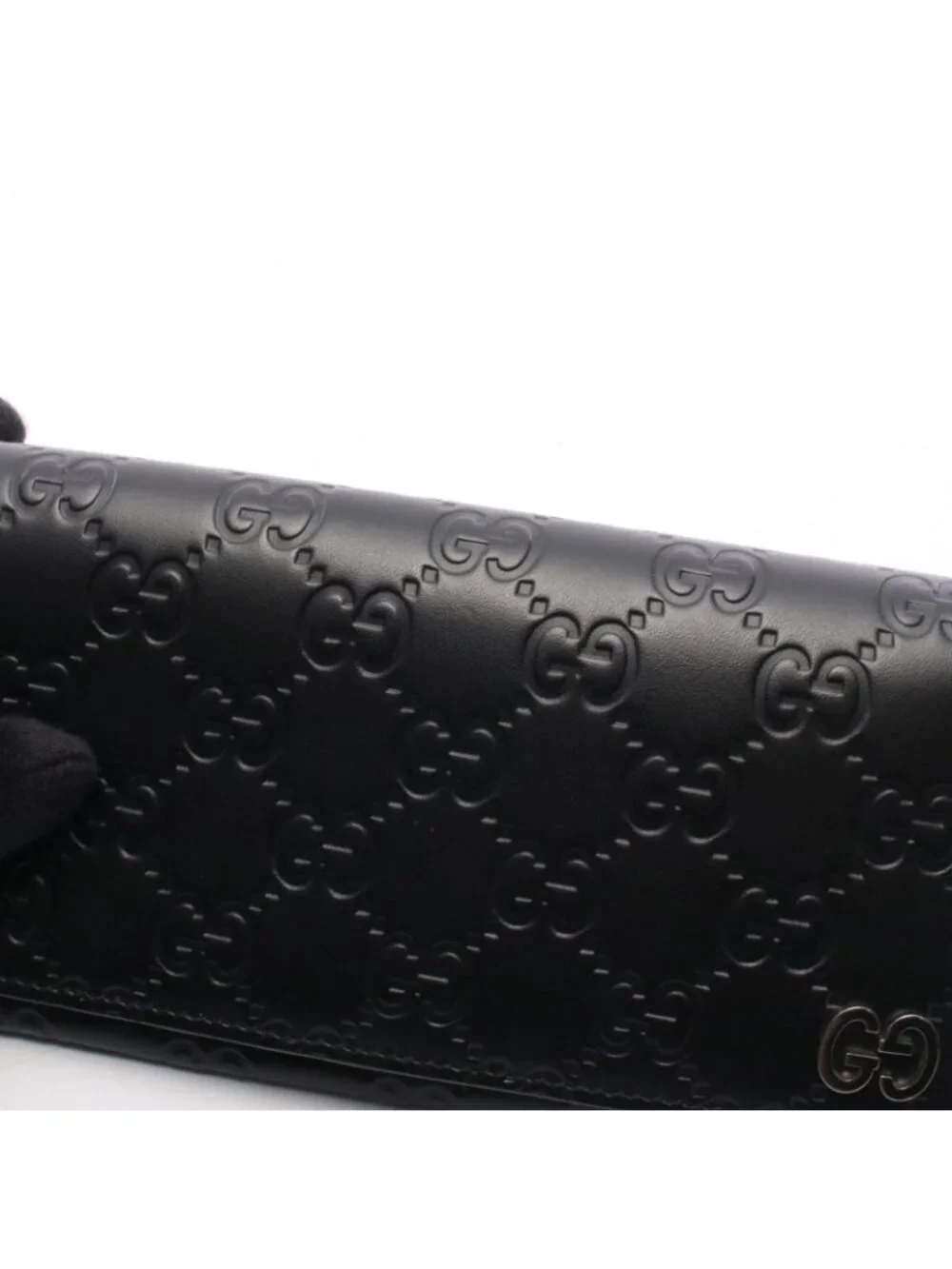 Gucci Bifold Wallet Dorian Guccissima Black Leather
